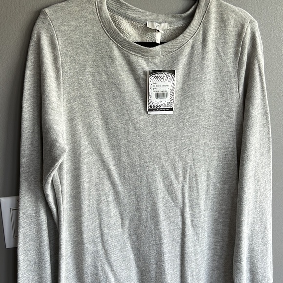 NWT Joie Runna Sweatshirt Dress with Flared Skirt, Large, Grey, Long sleeve .. - Picture 3 of 12
